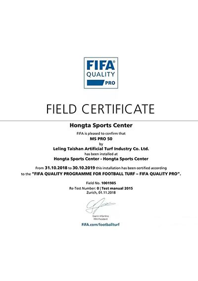 Certificado de campo profesional de FIFA Quality (China)