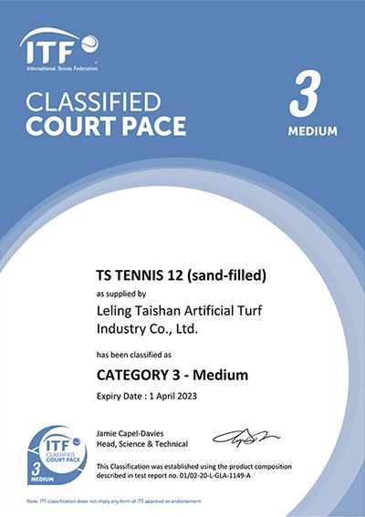 Certificado ITF-TS Tenis 12 Medio 3