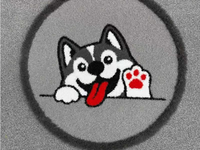 Césped artificial con patrones